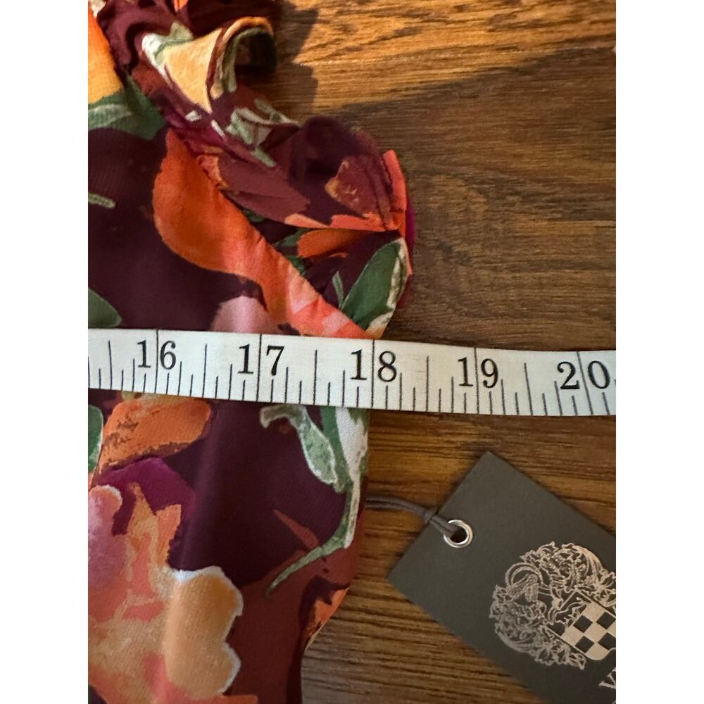 Vince Camuto Autumn Floral Chiffon Maxi Dress Size 12 NWT Wedding Guest Elegant - Picture 12 of 13